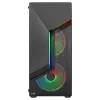 Aerocool SCAPEBKV3 Žaidimų ATX korpusas, priekinis RGB LED, grūdintas stiklas, 3x ARGB ventiliatoriai, juodas