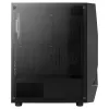 Aerocool SCAPEBKV3 Žaidimų ATX korpusas, priekinis RGB LED, grūdintas stiklas, 3x ARGB ventiliatoriai, juodas