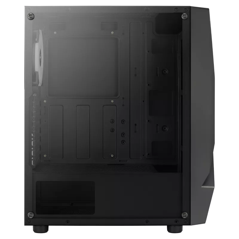 Aerocool SCAPEBKV3 Žaidimų ATX korpusas, priekinis RGB LED, grūdintas stiklas, 3x ARGB ventiliatoriai, juodas