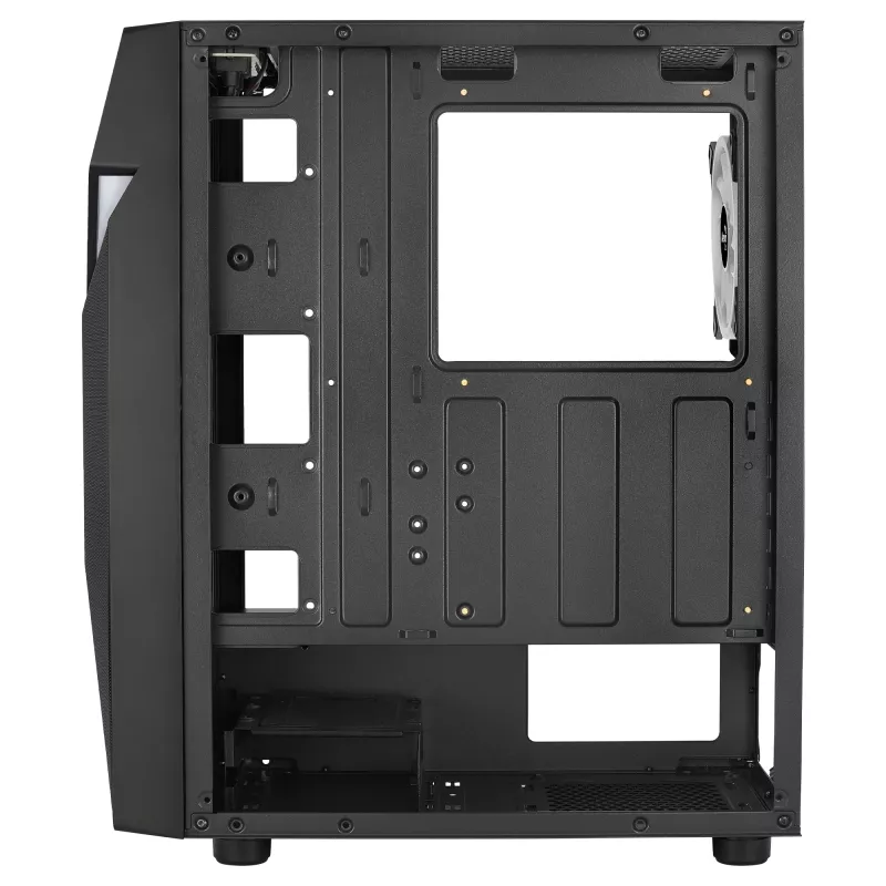 Aerocool SCAPEBKV3 Žaidimų ATX korpusas, priekinis RGB LED, grūdintas stiklas, 3x ARGB ventiliatoriai, juodas