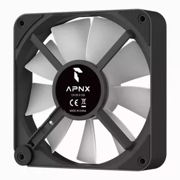 APNX FP2-120 PWM ARGB ventiliatorius, maksimalus oro srautas 83,87 cfm, juodas
