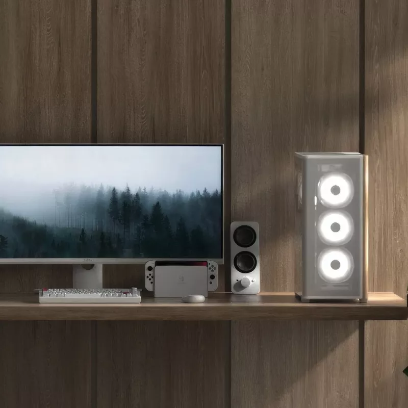 Aerocool D501A Midi Tower Juoda, Wood