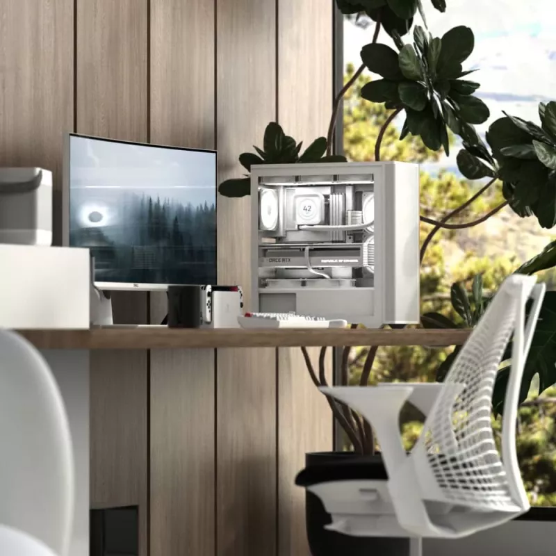 Aerocool D501A Midi Tower Juoda, Wood