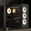 Aerocool D501A Midi Tower Juoda, Wood