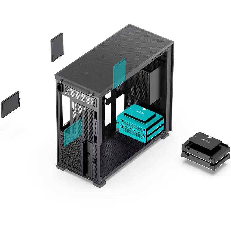 PC korpusas Jonsbo D41 STD Midi Tower Juodas