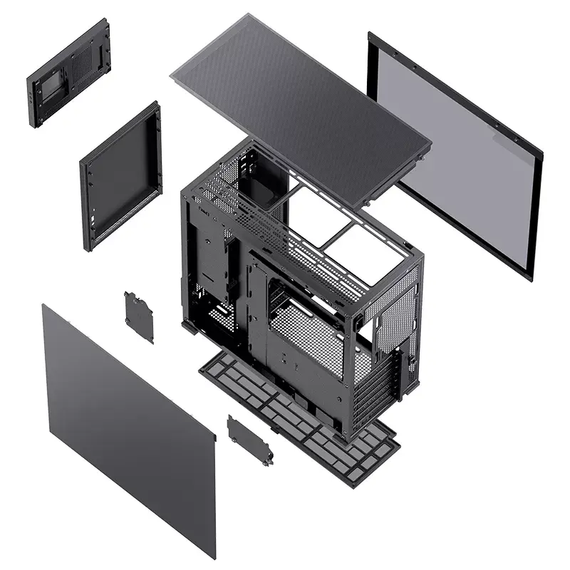 PC korpusas Jonsbo D41 STD Midi Tower Juodas