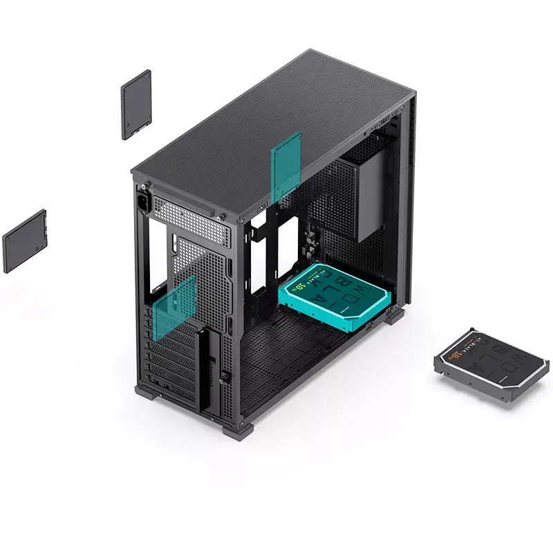 PC korpusas Jonsbo D41 STD Midi Tower Juodas