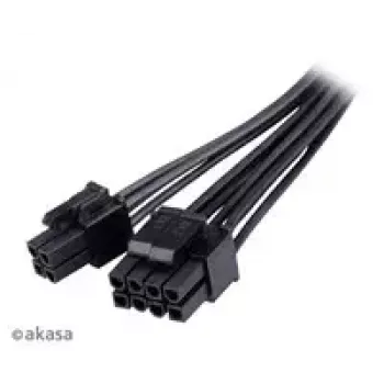 Adapterio kabelis Akasa AK-CBPW22-15 — 8 kontaktų EPS į 4 kontaktų ATX, 15 cm