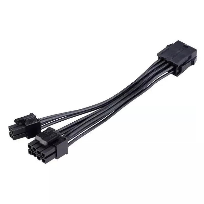 Adapterio kabelis Akasa AK-CBPW22-15 — 8 kontaktų EPS į 4 kontaktų ATX, 15 cm