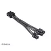 Adapterio kabelis Akasa AK-CBPW22-15 — 8 kontaktų EPS į 4 kontaktų ATX, 15 cm