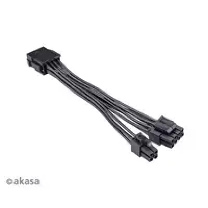 Adapterio kabelis Akasa AK-CBPW22-15 — 8 kontaktų EPS į 4 kontaktų ATX, 15 cm