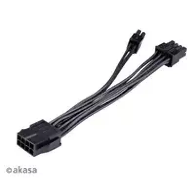 Adapterio kabelis Akasa AK-CBPW22-15 — 8 kontaktų EPS į 4 kontaktų ATX, 15 cm