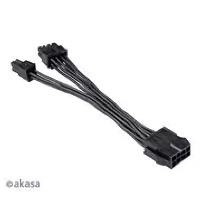 Adapterio kabelis Akasa AK-CBPW22-15 — 8 kontaktų EPS į 4 kontaktų ATX, 15 cm