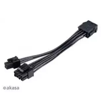 Adapterio kabelis Akasa AK-CBPW22-15 — 8 kontaktų EPS į 4 kontaktų ATX, 15 cm