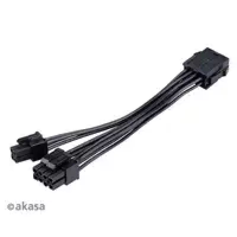 Adapterio kabelis Akasa AK-CBPW22-15 — 8 kontaktų EPS į 4 kontaktų ATX, 15 cm