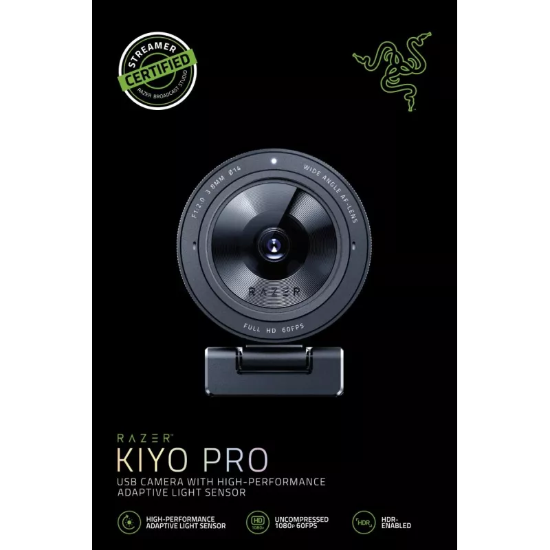 Internetinė kamera Razer Kiyo Pro 2,1 MP 1920 x 1080 pikselių USB juoda