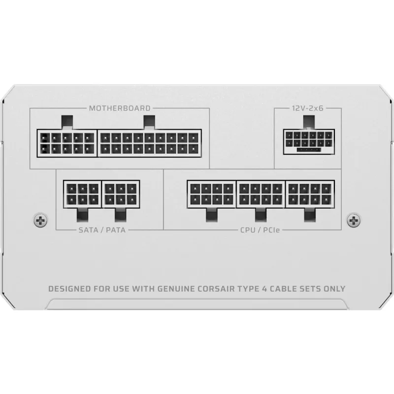CORSAIR maitinimo blokas - RMe serija RM850e - Visiškai modulinis, mažo triukšmo ATX - Baltas