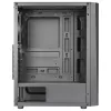 Aerocool DELTABKV1 ATX PC korpusas RGB priekis pilnas šoninis langas 12cm ventiliatorius juodas