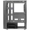 Aerocool DELTABKV1 ATX PC korpusas RGB priekis pilnas šoninis langas 12cm ventiliatorius juodas