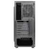 Aerocool DELTABKV1 ATX PC korpusas RGB priekis pilnas šoninis langas 12cm ventiliatorius juodas