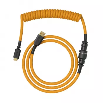 Susuktas USB laidas GLORIOUS GMMK Glorious Gold mechaninėms klaviatūroms, nuimamas susuktas laidas, USB-A į USB-C