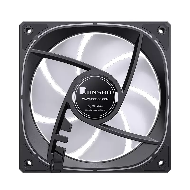 Jonsbo FR-505BR 12 cm ventiliatorius, juodas baltas, 800–1800 RPM, 47,2 CFM