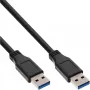 InLine USB 3.2 Gen.1 laidas, A tipo kištukas / A tipo kištukas, juodas, 5 m