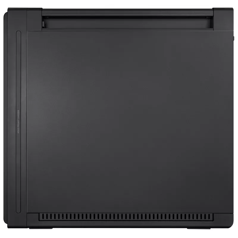 PC Case ASUS ProArt PA602 Midi Tower Juoda — ATX/EATX support, temperuotas stiklas, 2x200 mm priekiniai ventiliatoriai, 360 mm viršutinis radiatorius, GPU iki 450 mm