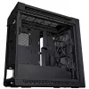 PC Case ASUS ProArt PA602 Midi Tower Juoda — ATX/EATX support, temperuotas stiklas, 2x200 mm priekiniai ventiliatoriai, 360 mm viršutinis radiatorius, GPU iki 450 mm