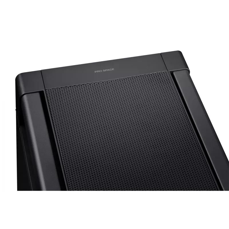 PC Case ASUS ProArt PA602 Midi Tower Juoda — ATX/EATX support, temperuotas stiklas, 2x200 mm priekiniai ventiliatoriai, 360 mm viršutinis radiatorius, GPU iki 450 mm