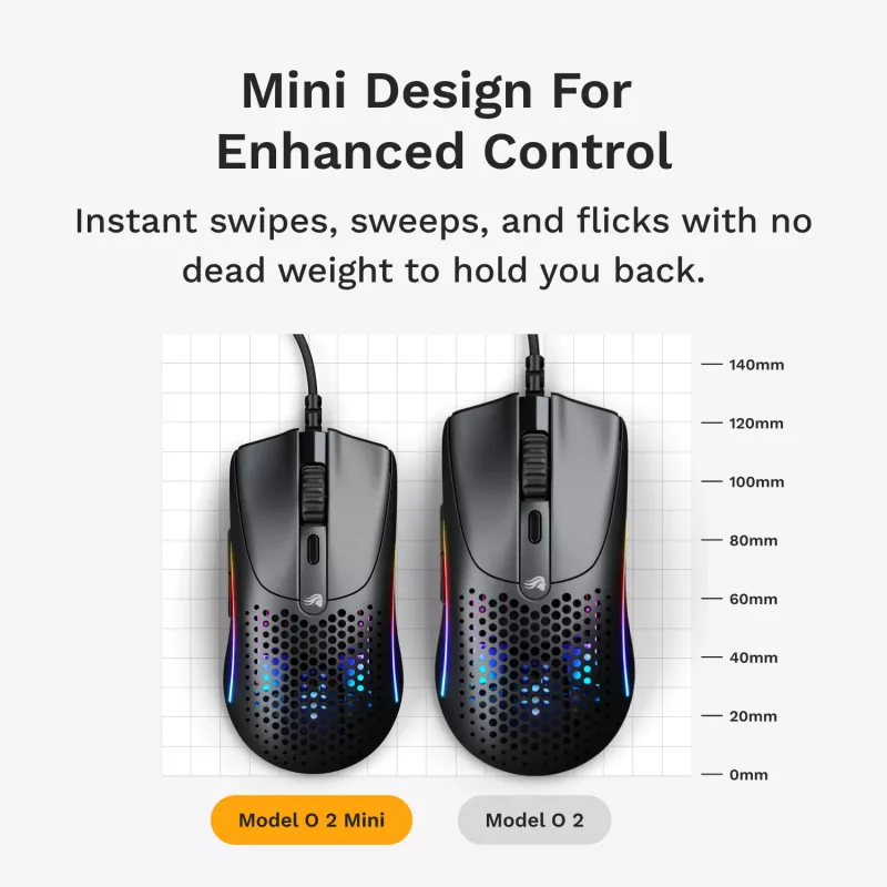 Žaidimų pelė Glorious Gaming Model O 2 Mini RGB juoda