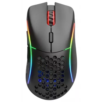 Glorious Gaming Glorious Model D Wireless - matinė juoda, dešiniarankė, RF belaidė, 19000 DPI, juoda
