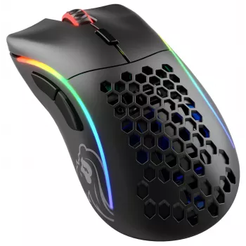 Glorious Gaming Glorious Model D Wireless - matinė juoda, dešiniarankė, RF belaidė, 19000 DPI, juoda