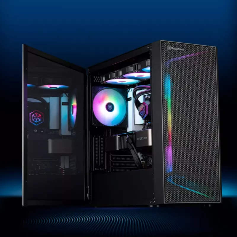 PC korpusas Sidabrinėstone SETA H1 Midi Tower juodas