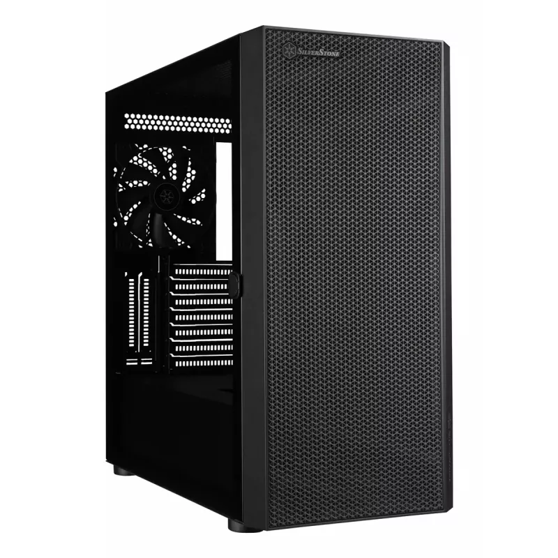 PC korpusas Sidabrinėstone SETA H1 Midi Tower juodas