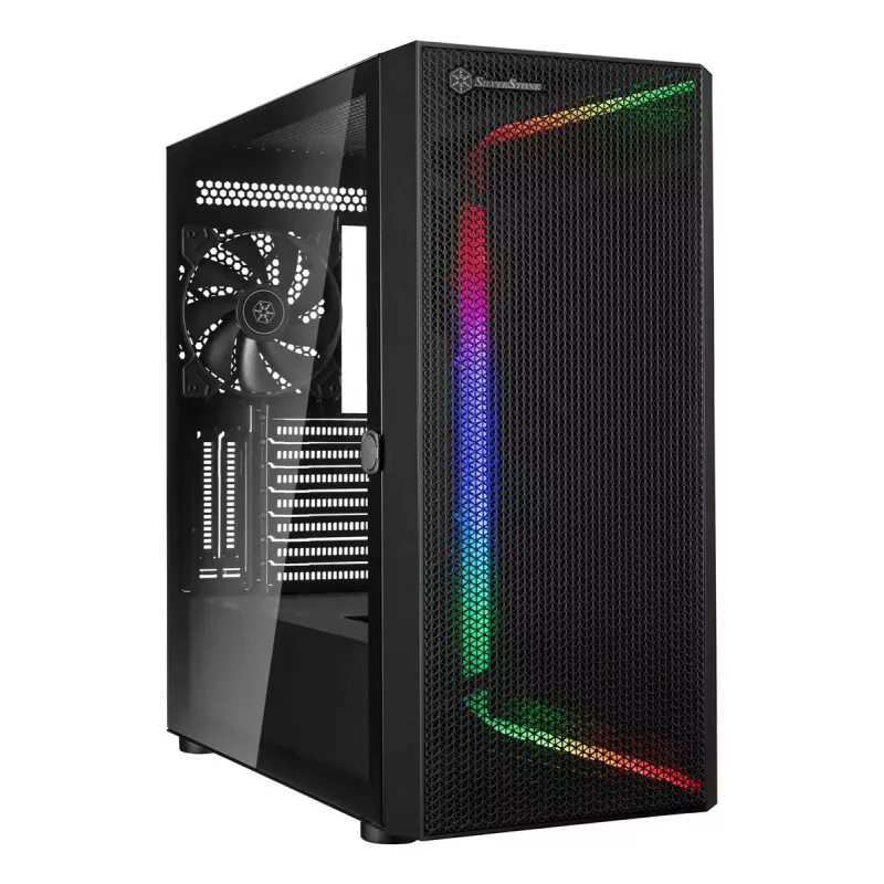 PC korpusas Sidabrinėstone SETA H1 Midi Tower juodas