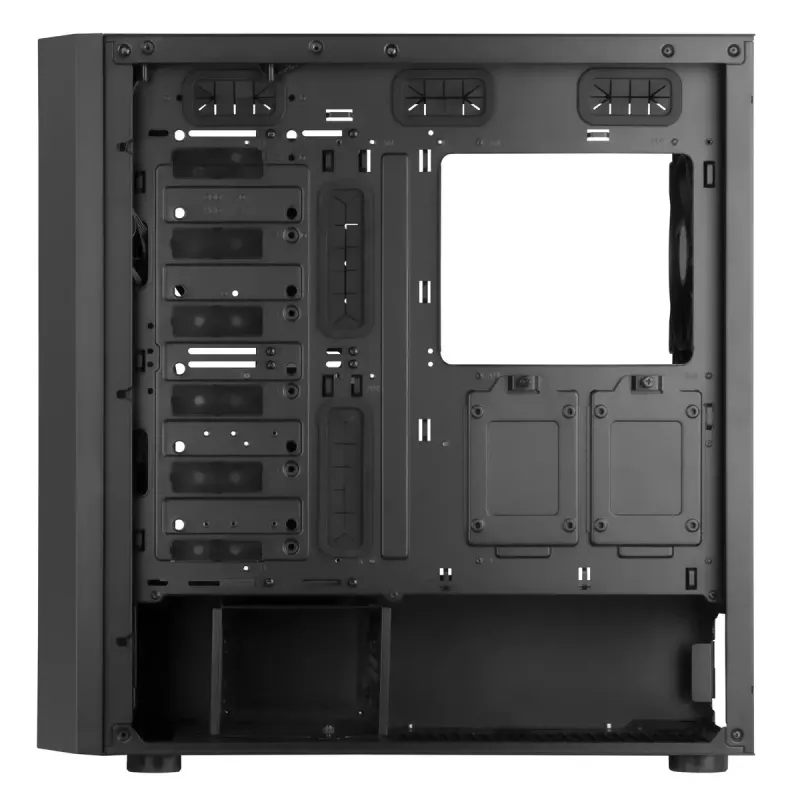 PC korpusas Sidabrinėstone SETA H1 Midi Tower juodas