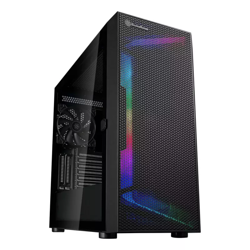 PC korpusas Sidabrinėstone SETA H1 Midi Tower juodas