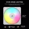 Corsair RS120 ARGB 12 cm ventiliatorius, baltas, 420–2100 RPM, 3 vnt.