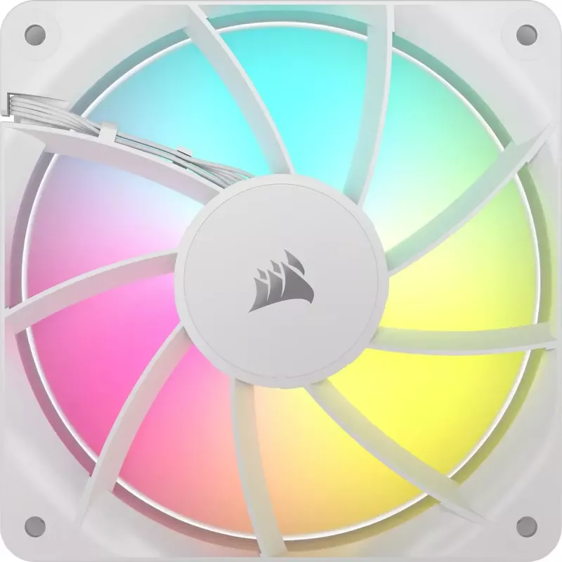 Corsair RS120 ARGB 12 cm ventiliatorius, baltas, 420–2100 RPM, 3 vnt.