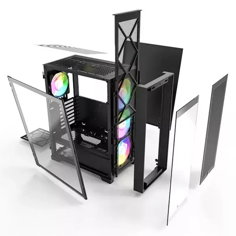 PC korpusas Montech AIR 1000 PREMIUM Midi Tower juodas