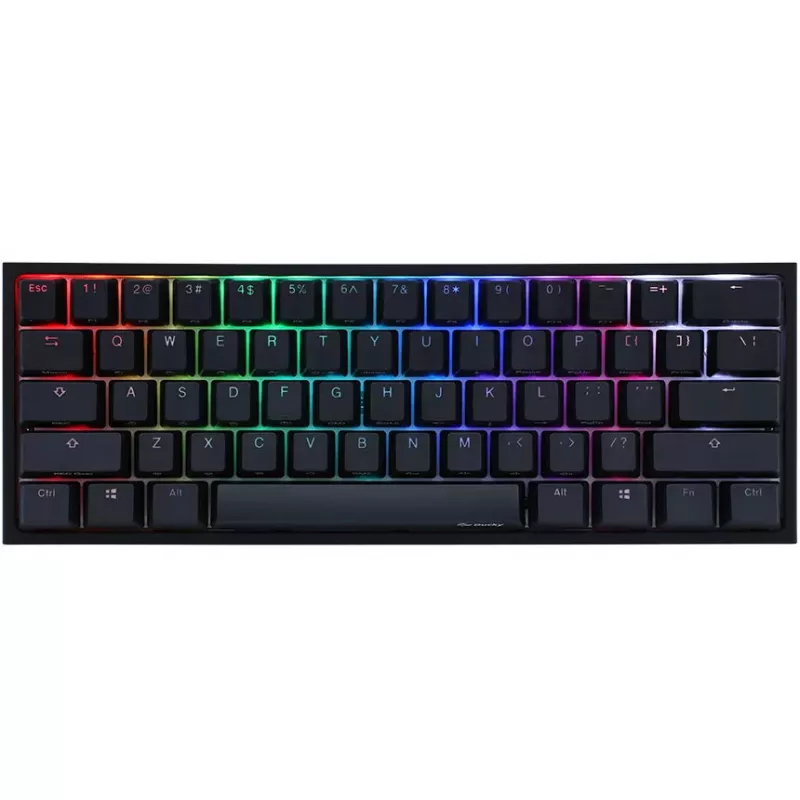 Ducky One 2 Pro Mini klaviatūra, skirta žaidimams, USB, QWERTY, JAV anglų, juoda