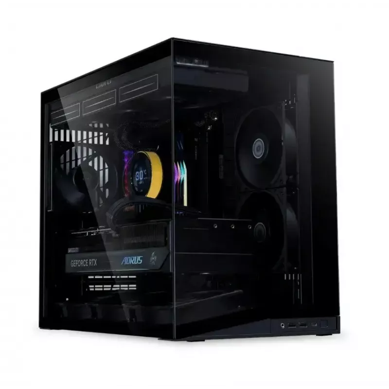 Kompiuterio korpusas Lian Li PC-Gehäuse O11 Dynamic Mini V2 Flow Juoda