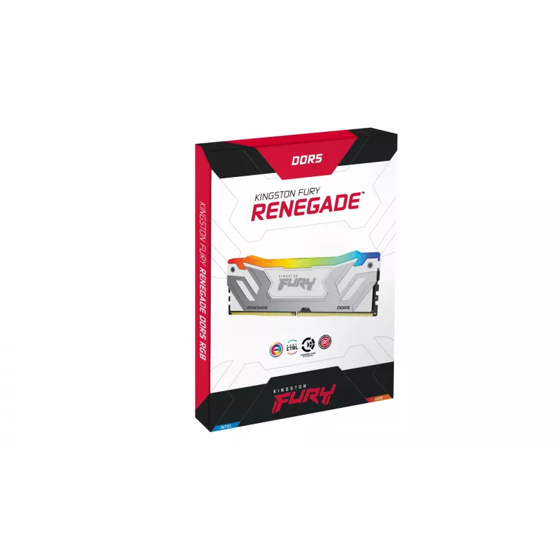 Kingston Technology FURY 48 GB 8400 MT/s DDR5 CL40 CUDIMM (2 vnt. rinkinys) „Renegade RGB White XMP“