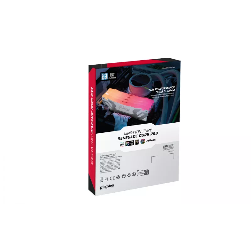 Kingston Technology FURY 48 GB 8400 MT/s DDR5 CL40 CUDIMM (2 vnt. rinkinys) „Renegade RGB White XMP“