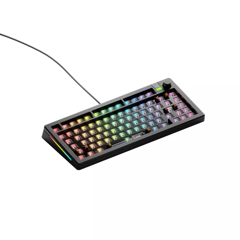 Mechaninė klaviatūra GLORIOUS GMMK 3 75% Barebones laidinė USB RGB juoda