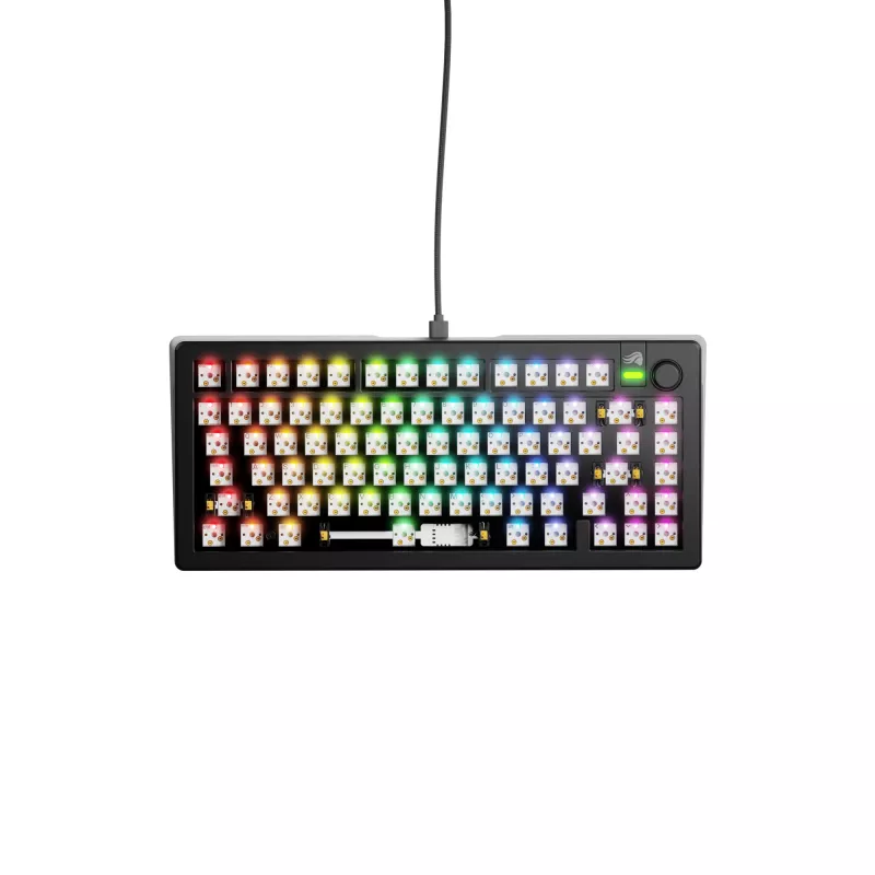 Mechaninė klaviatūra GLORIOUS GMMK 3 75% Barebones laidinė USB RGB juoda
