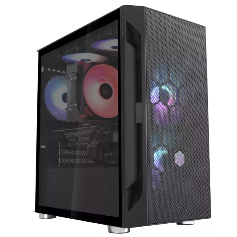 PC Case Sidabrinėstone FARA H1M Micro Tower Juoda