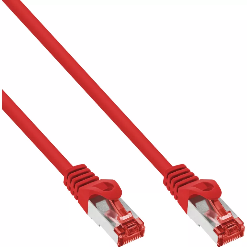 InLine komutacinis kabelis S/FTP PiMF Cat.6 250MHz PVC varis raudonas 2m