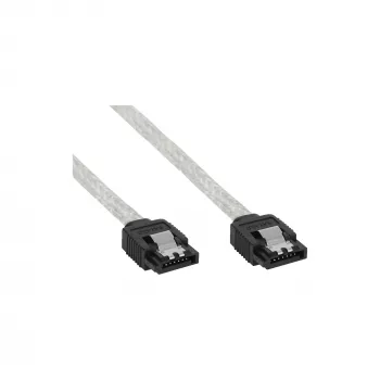 InLine SATA 6Gb/s apvalus laidas su skląsčiais 0,5 m